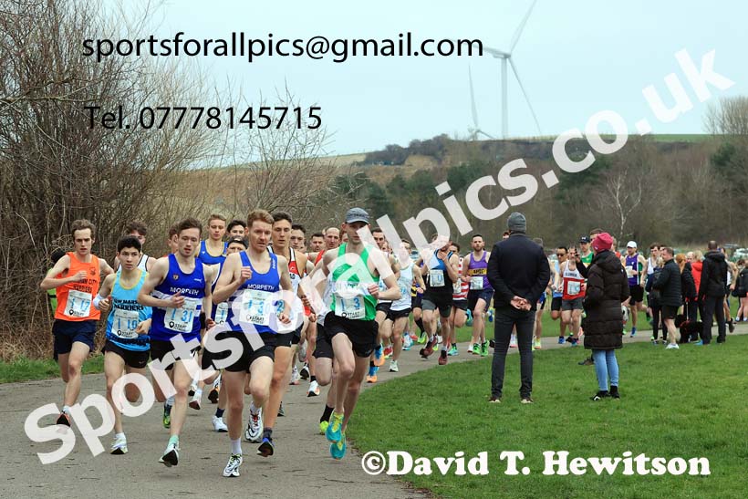 Senior and Veteran Men in the 2024 NECAA Road Relays Champs., Hetton Lyons Country Park, Hetton le Hole, County Durham. Photo: David T. Hewitson/Sports for All Pics